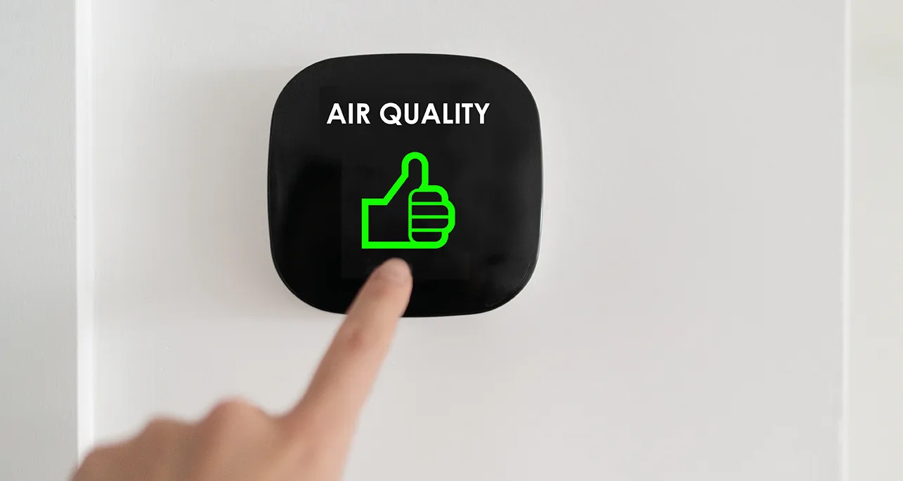 air quality button lit up green